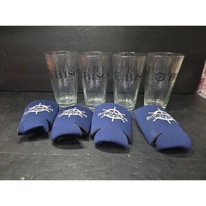 Biscayne Bay Brewing Company Beer Glass, Set of 4, Vintage Breweriana Drinkware‎